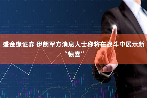 盛金缘证券 伊朗军方消息人士称将在战斗中展示新“惊喜”